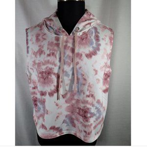 CCX Berry Tie Dye Sleeveless Cropped Hoodie